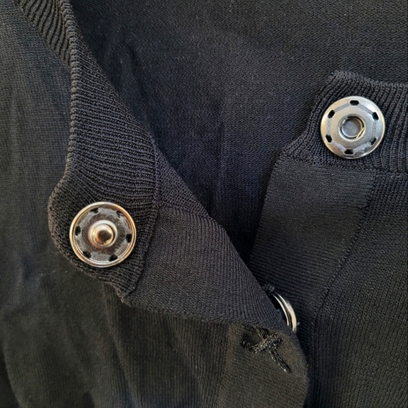 Black Cardigan/Bolero with decorative snaps - Picture 3 of 6